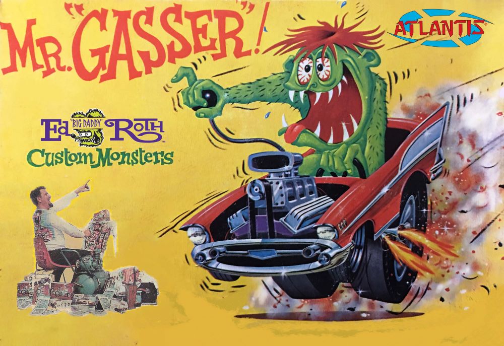 Black Forest® Hobby Supply Co Atlantis Models 1301 1/25 Ed Big Daddy Roth Mr. Gasser Car & Figure 7" Tall (for — Sci-Fi &