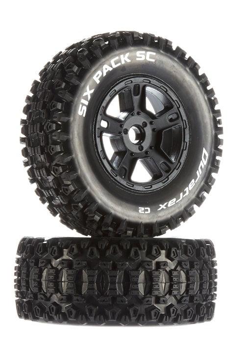 Duratrax DTXC3862 Six Pack SC C2 Mounted Tires / Wheels SC10 Front (2)