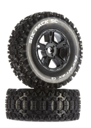 Duratrax DTXC3862 Six Pack SC C2 Mounted Tires / Wheels SC10 Front (2)