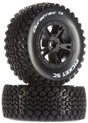 Duratrax DTXC3872 Picket SC C2 Mounted Tires / Wheels SC10 Front (2)