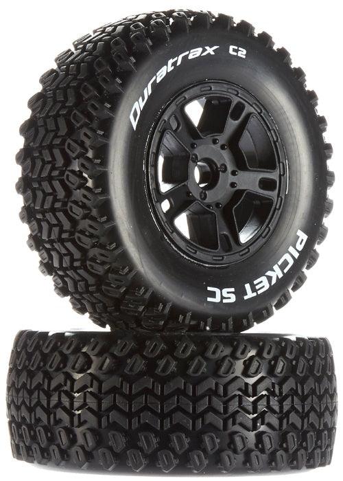 Duratrax DTXC3872 Picket SC C2 Mounted Tires / Wheels SC10 Front (2)