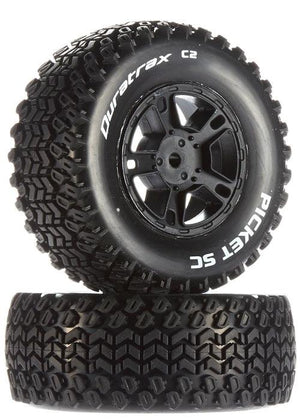 Duratrax DTXC3873 Picket SC C2 Mounted Tires / Wheels SC10 Rear (2)
