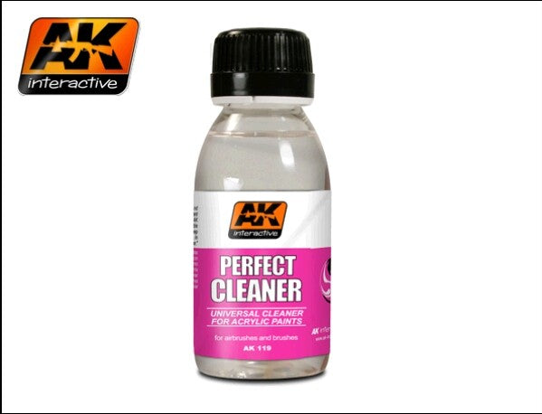 AK Interactive 119 Perfect Acrylic Cleaner 100ml Bottle - Echo Six Hobbies