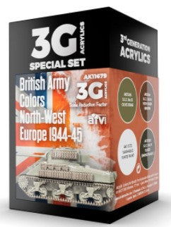 Black Forest® Hobby Supply Co AK Interactive 11679 AFV Series: British Army Northwest Europe 1944-45 3G Acryli — Glues,