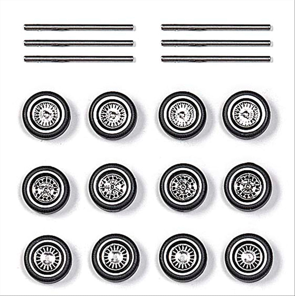 Busch 49959 HO Scale Noble Spoke Wheel & Whitewall Tire Set
