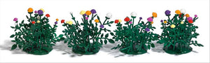 Busch 1244 HO Scale Dahlias, Assembled pkg(44)