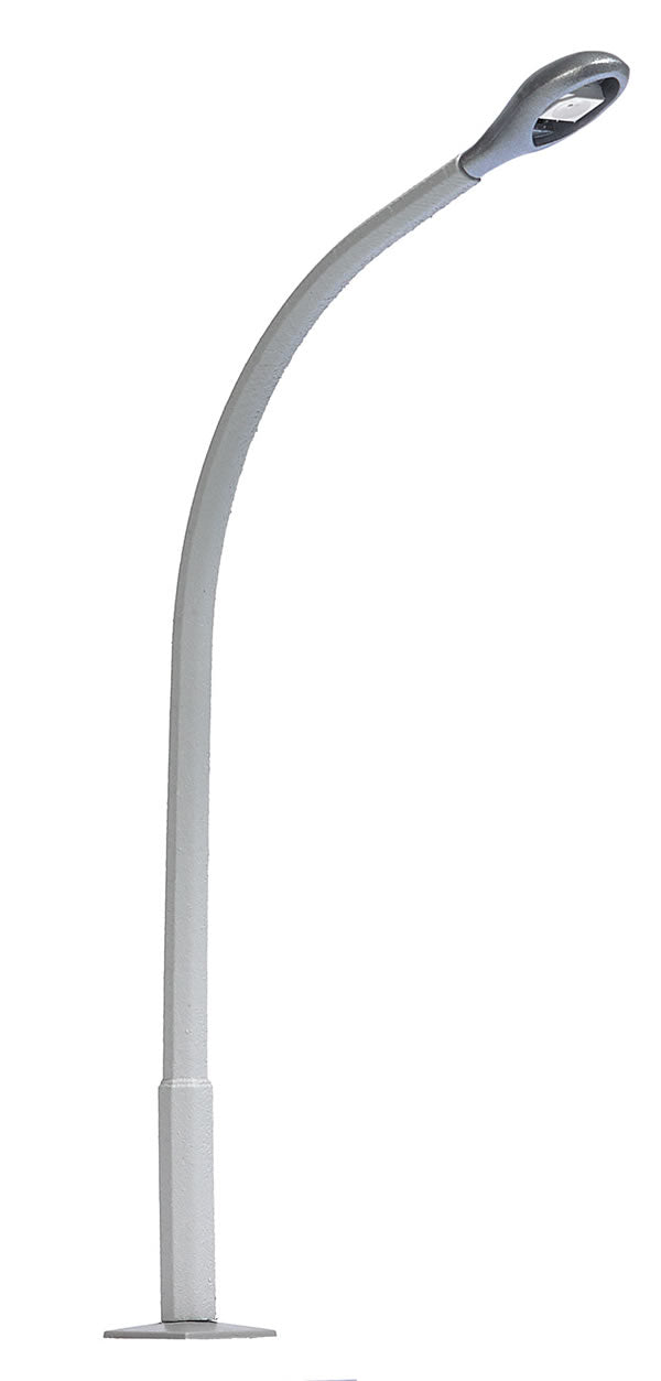 Black Forest® Hobby Supply Co Busch 4126 HO Scale Street Lamp with Curved Concrete Mast, Teardrop Lamp — HO Scale Lighting >