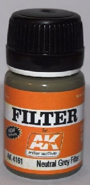 AK Interactive 4161 Neutral Grey Filter Enamel Paint 35ml Bottle