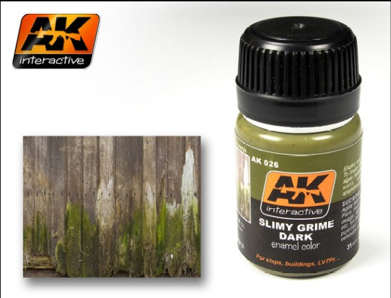 Black Forest® Hobby Supply Co AK Interactive 26 Slimy Grime Dark Enamel Paint 35ml Bottle — Glues, Paints, Tools > AK