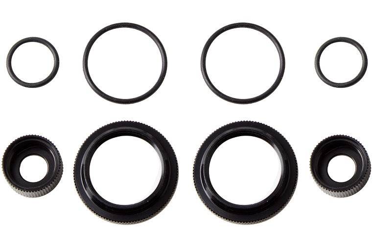 Associated 91909 12mm Shock Collar / Seal Retainer Set Black RC10B6.1