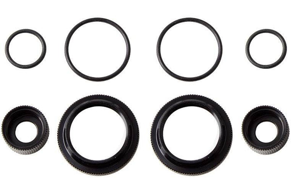 Associated 91909 12mm Shock Collar / Seal Retainer Set Black RC10B6.1