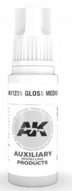 Black Forest® Hobby Supply Co AK Interactive 11235 Gloss Medium 3G Acrylic Paint 17ml Bottle — Glues, Paints, Tools > AK