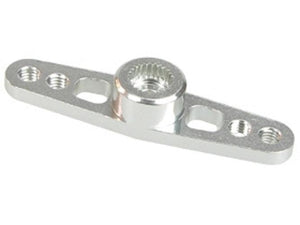 3RACING 2.6MM Aluminum Double Servo Arm For KO Propo/Sanwa Silver