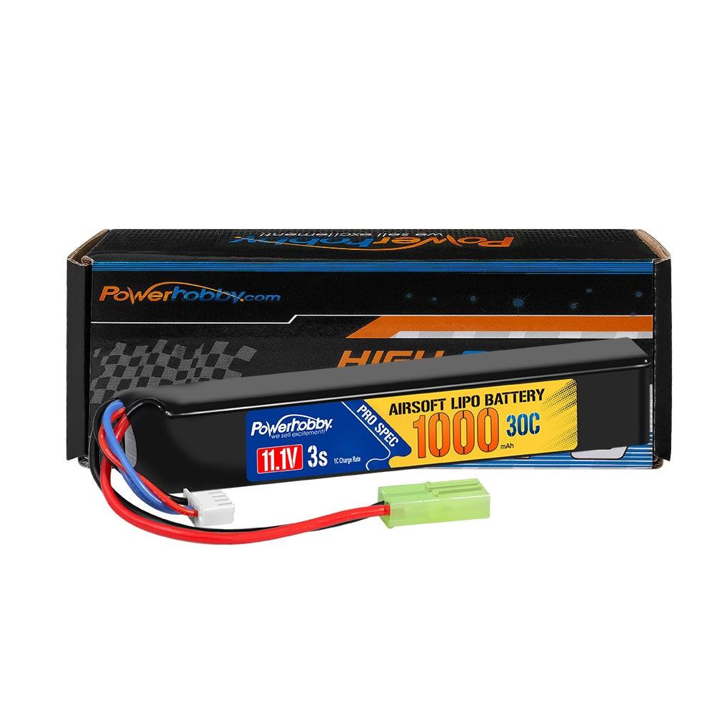 Powerhobby 3S 1000Mah 30C Airsoft Gun Lipo Battery w Mini Tamiya Plug