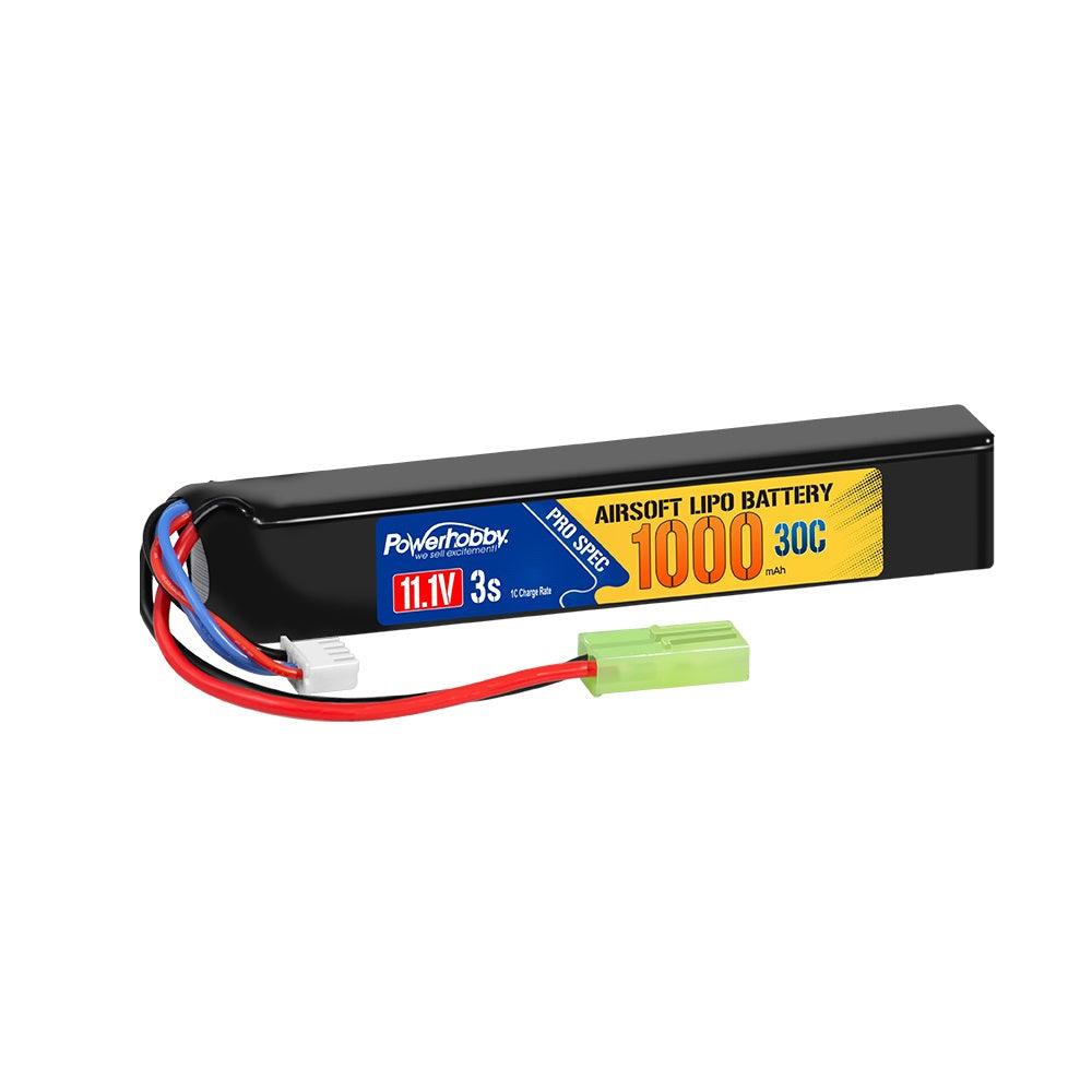 Powerhobby 3S 1000Mah 30C Airsoft Gun Lipo Battery w Mini Tamiya Plug