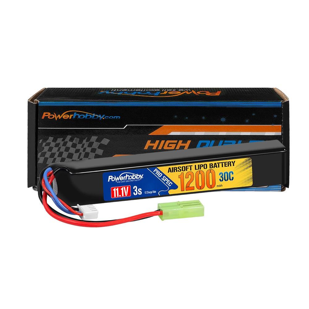 Powerhobby 3s 1200mah 30c Airsoft Gun Lipo Battery w Mini Tamiya Plug