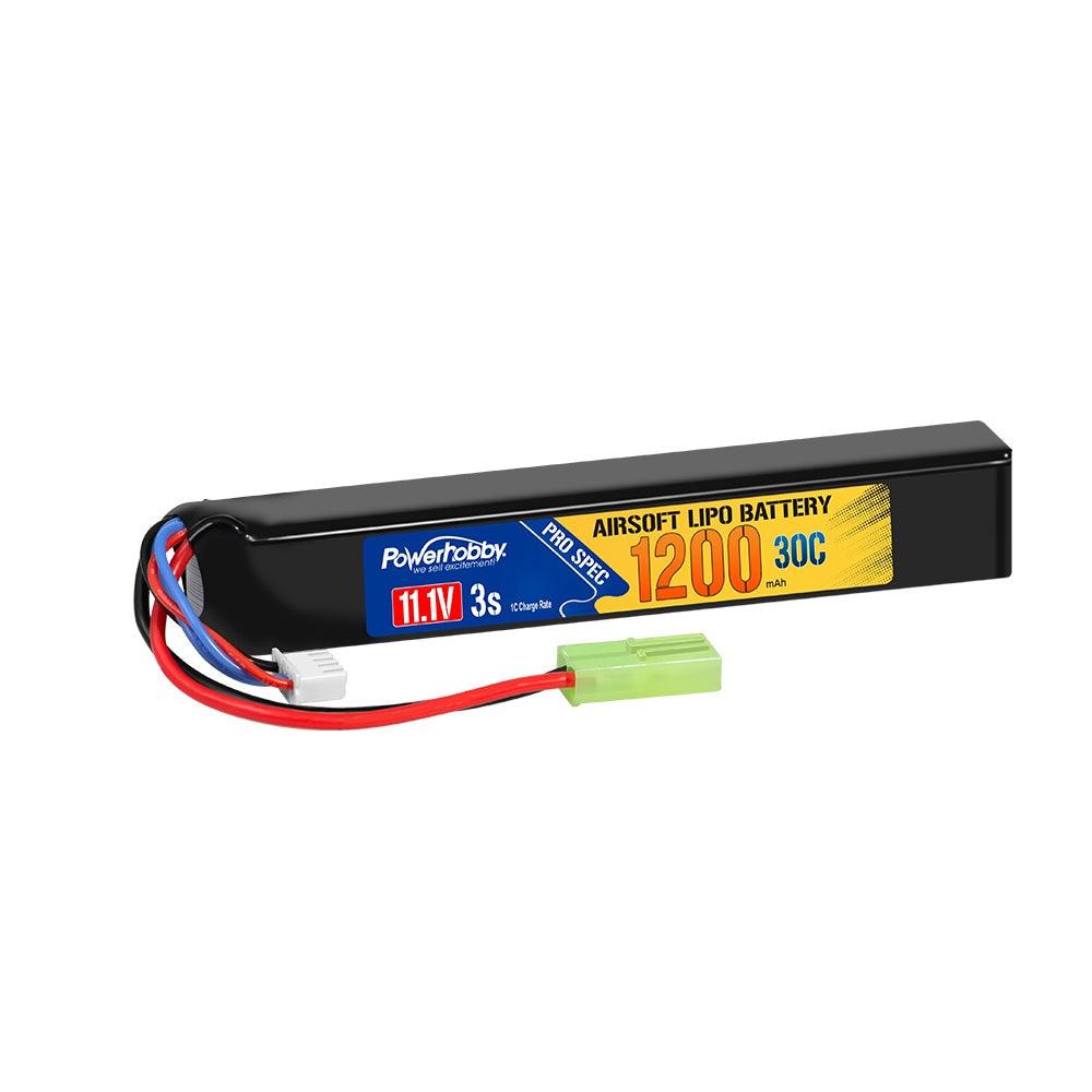 Powerhobby 3s 1200mah 30c Airsoft Gun Lipo Battery w Mini Tamiya Plug