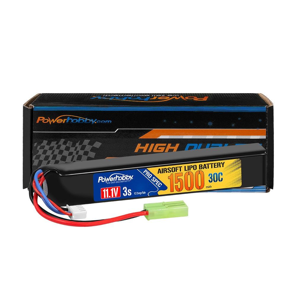 Powerhobby 3S 1500Mah 30C Airsoft Gun Lipo Battery w Mini Tamiya Plug