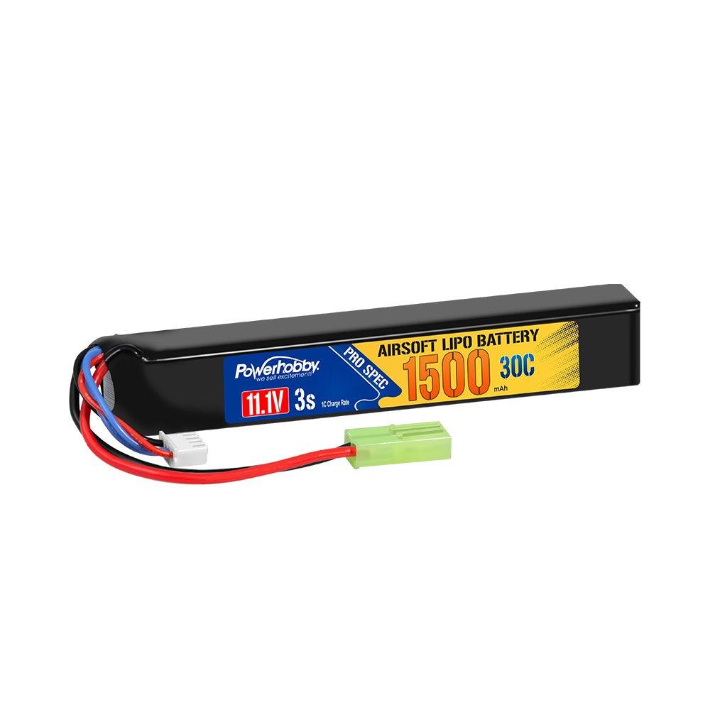 Powerhobby 3S 1500Mah 30C Airsoft Gun Lipo Battery w Mini Tamiya Plug