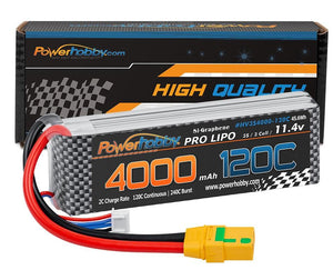 Powerhobby 3s 11.4V 4000mah 120c Graphne + HV Lipo Battery w XT90 Plug