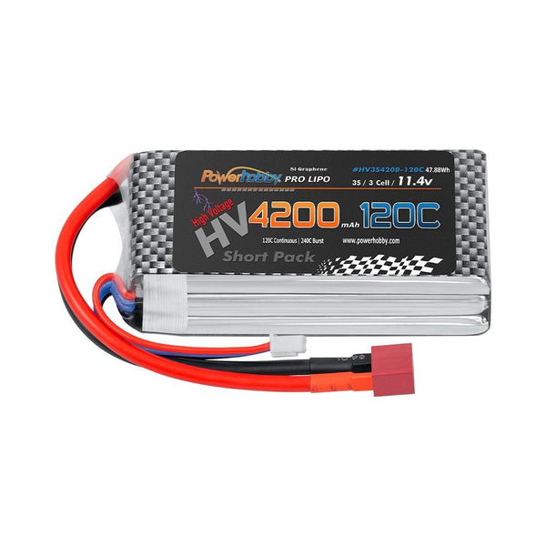 Powerhobby 3s 11.4V  4200mah 120c Graphne + HV Lipo Battery w Deans plugs