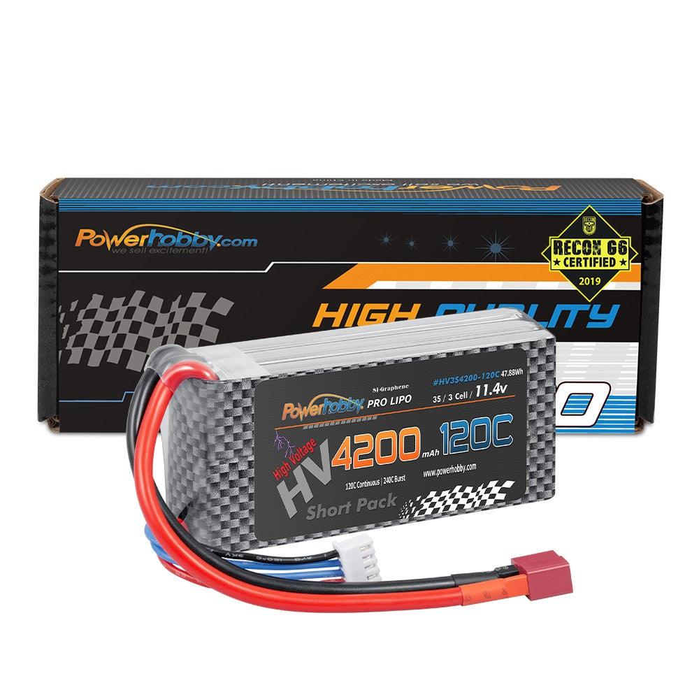 Powerhobby 3s 11.4V  4200mah 120c Graphne + HV Lipo Battery w Deans plugs