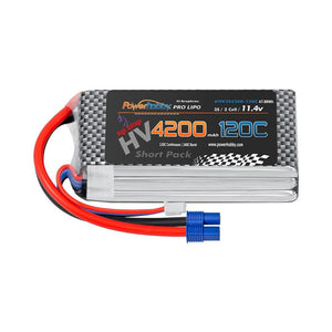 Powerhobby 3s 11.4V 4200mah 120c Graphne + HV Lipo Battery w EC3 plug