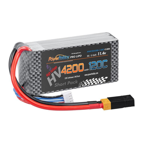 Powerhobby 3s 11.4V 4200mah 120c Graphne + HV Lipo Battery w XT60 plug
