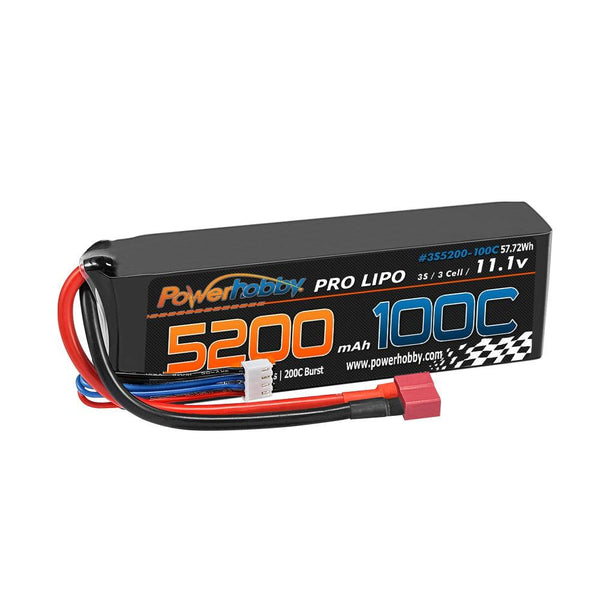 Powerhobby 3s 11.V 5200mah 100C - 200C Lipo Battery w Deans Plug