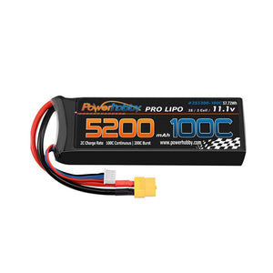 Powerhobby 3s 11.V 5200mah 100C - 200C Lipo Battery w XT60 + Adapter