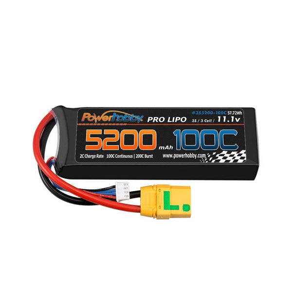 Powerhobby 3s 11.V 5200mah 100C - 200C Lipo Battery w XT90 Plug
