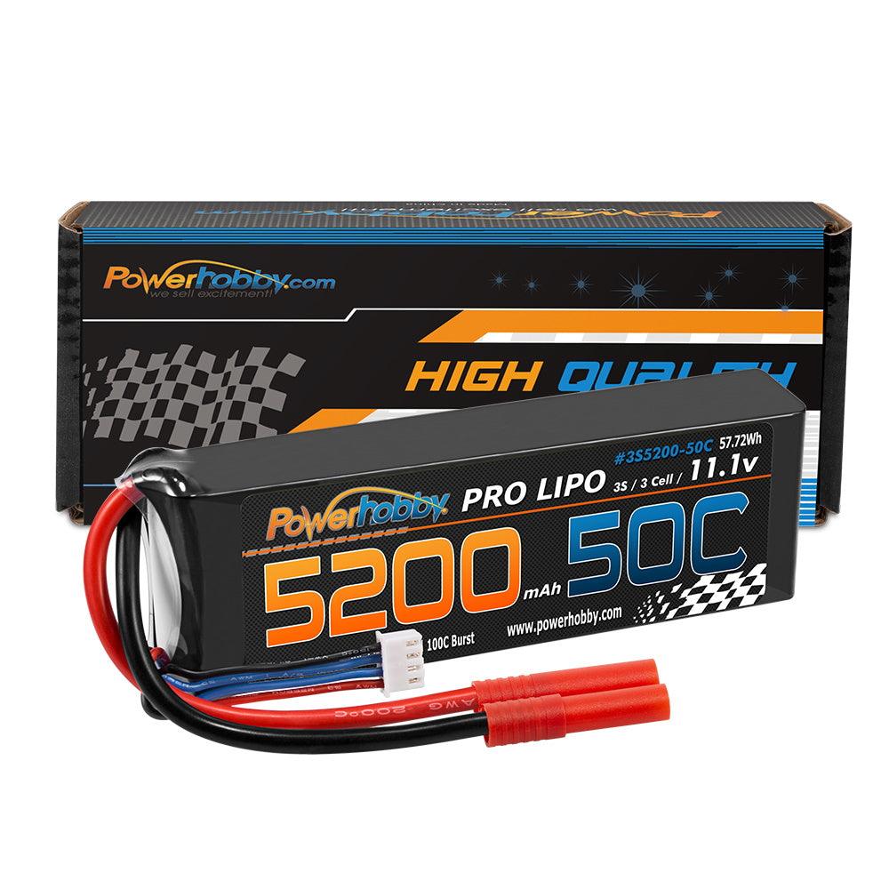 Powerhobby 3s 11.1V 5200mah 50c Lipo Battery W REDCAT 4.0mm Plug