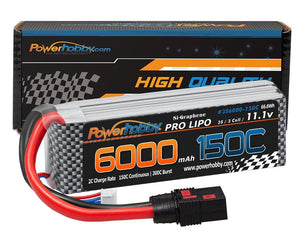 Powerhobby XTREME 3S 11.1V 6000mah 150c-300C Lipo Battery W QS8 8AWG A3-Cell