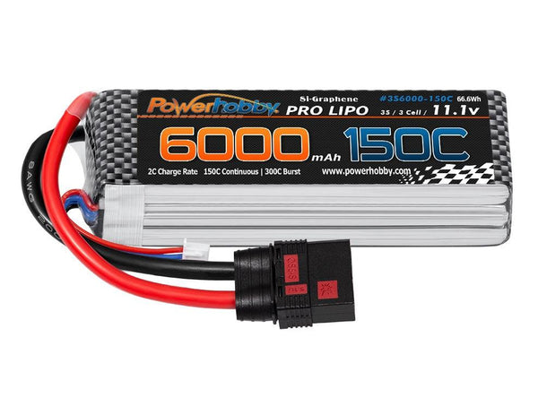Powerhobby XTREME 3S 11.1V 6000mah 150c-300C Lipo Battery W QS8 8AWG A3-Cell