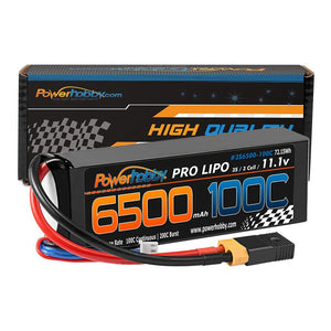 Powerhobby 3S 11.1V 6500mAh 100C Lipo Battery Pack w XT60 + Adapter