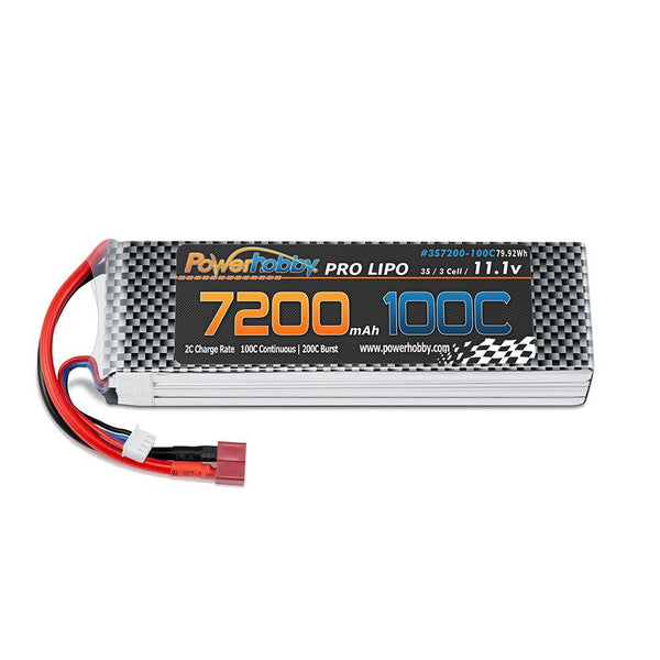 Powerhobby 3S 11.1V 7200MAH 100C-200C lipo Battery w DEANS Plug