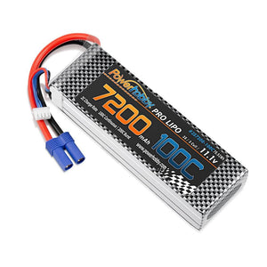 Powerhobby 3S 11.1V 7200MAH 100C-200C lipo Battery w EC5 Plug