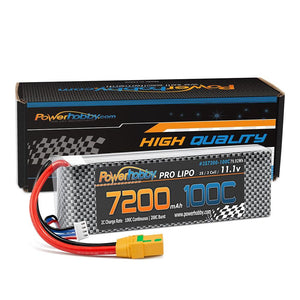 Powerhobby 3S 11.1V 7200MAH 100C-200C lipo Battery w XT90 Plug