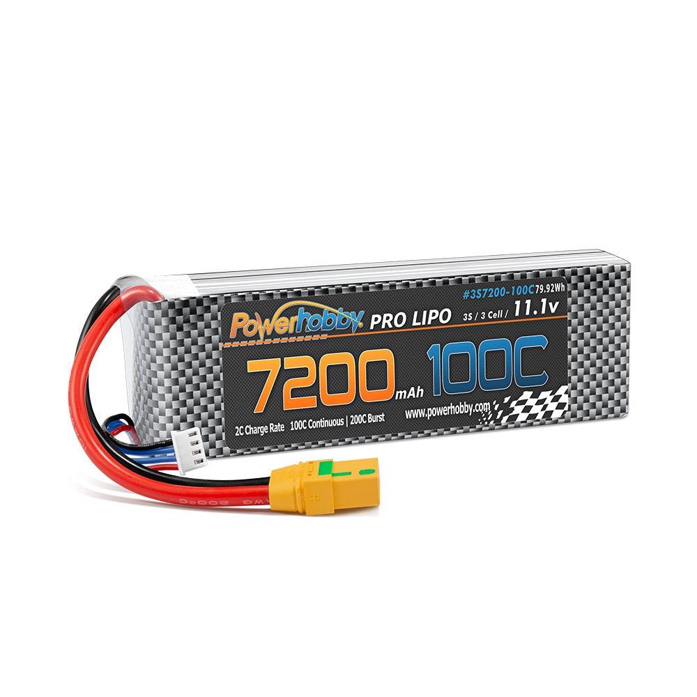 Powerhobby 3S 11.1V 7200MAH 100C-200C lipo Battery w XT90 Plug