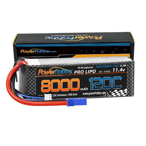 POWERHOBBY 3S 11.4V 8000MAH 120C GRAPHENE + HV LIPO BATTERY W EC5 PLUG