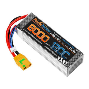 POWERHOBBY 3S 11.4V 8000MAH 120C GRAPHENE + HV LIPO BATTERY W XT90 PLUG