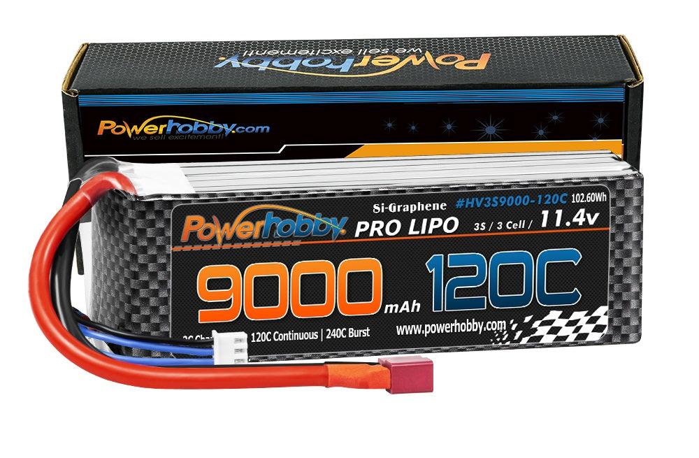 Powerhobby 3S 11.4V 9000mah 120C GRAPHENE + HV Lipo Battery w Deans Plug