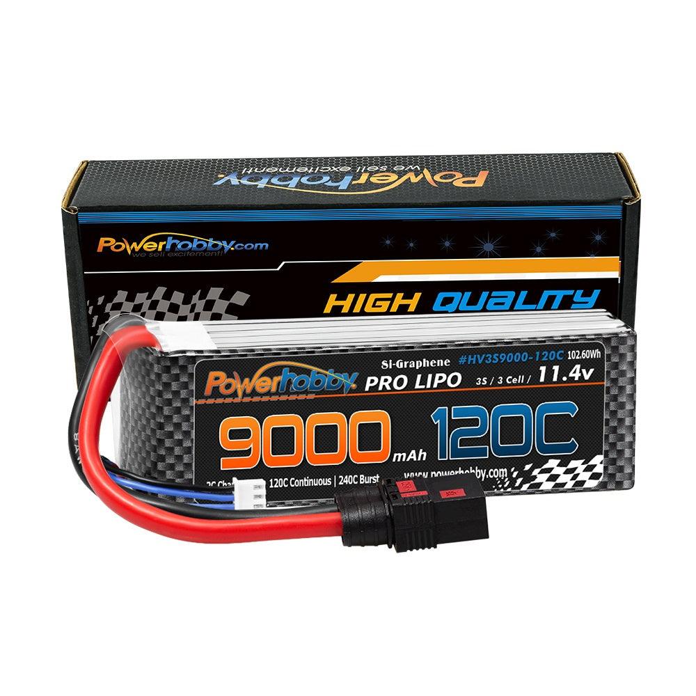 Powerhobby 3S 11.4V 9000mah 120C GRAPHENE + HV Lipo Battery w QS8 Plug 8AWG Wire