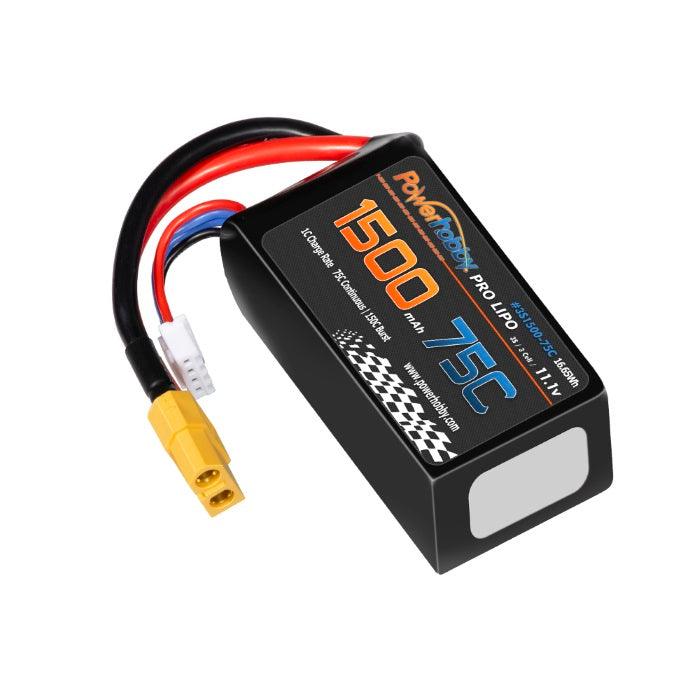 Powerhobby 3S 11.1V 1500mah 75C Lipo Battery w XT60 Plug