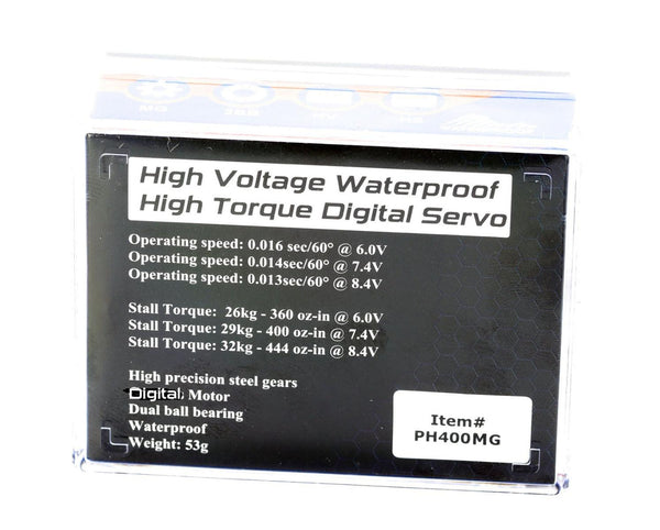 Powerhobby 400MG Waterproof High Torque Steel Gear 29KG Servo Aluminum Case