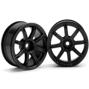 HPI 3306 Work Emotion XC8 Wheel 26mm 3mm Offset Black (2) Sprint 2 / Nitro RS4