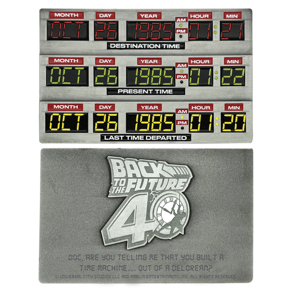 Back to the Future 40th Anniversary Time Circuits Ingot