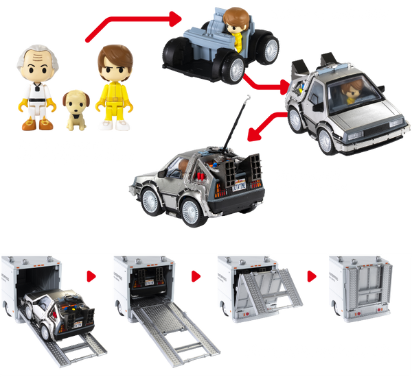 Q VILLAGE Back to the Future Time Machine Part 1 Deluxe Set