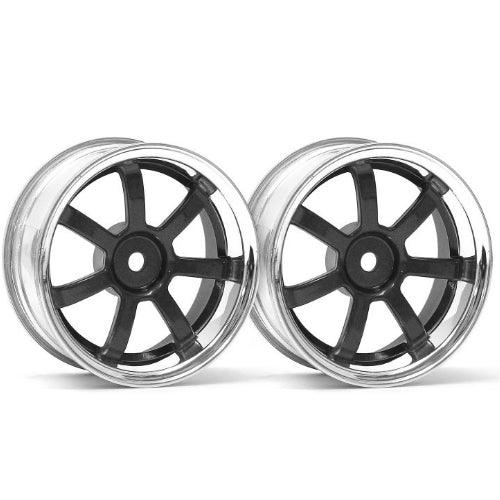HPI Racing 3322 Rays Gram Lghts 57S-PRO Chrome/Black 3mm Offset Wheels Sprint 2