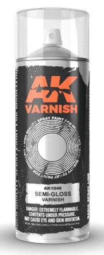 Black Forest® Hobby Supply Co AK Interactive 1046 Semi-Gloss Lacquer Varnish 400ml Spray — Glues, Paints, Tools > AK